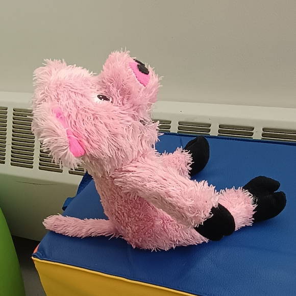 Pig piglet piggy Bashful Fuzzy Light Pink Barn animal animal sitting plush 10in - Picture 7 of 12